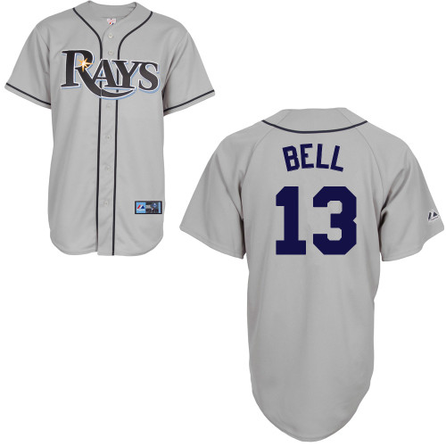 Heath Bell #13 mlb Jersey-Tampa Bay Rays Women's Authentic Road Gray Cool Base Baseball Jersey